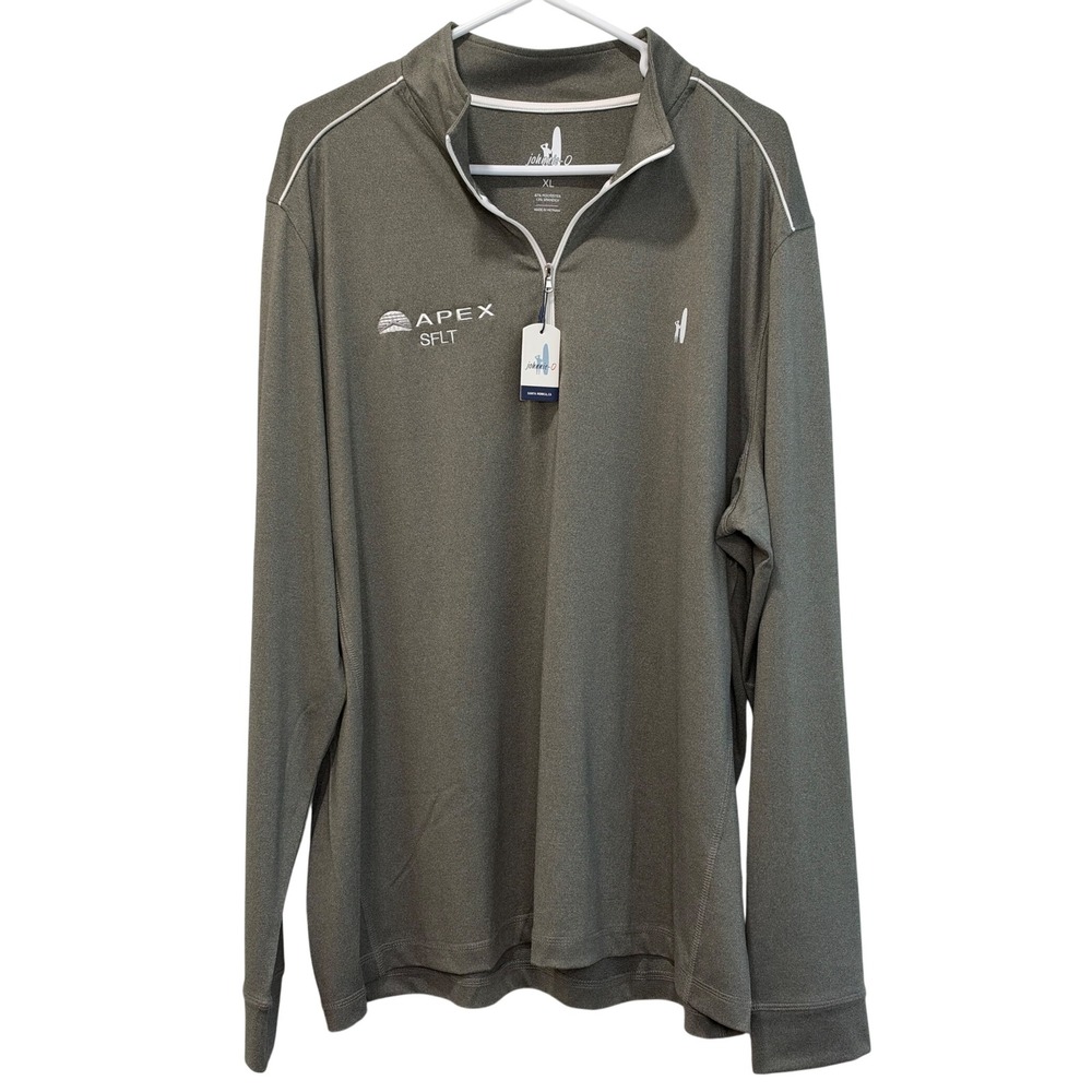 Johnnie-O Mens Lammie Quarter Zip Pullover XL Meteor Gray Apex SFLT NWT